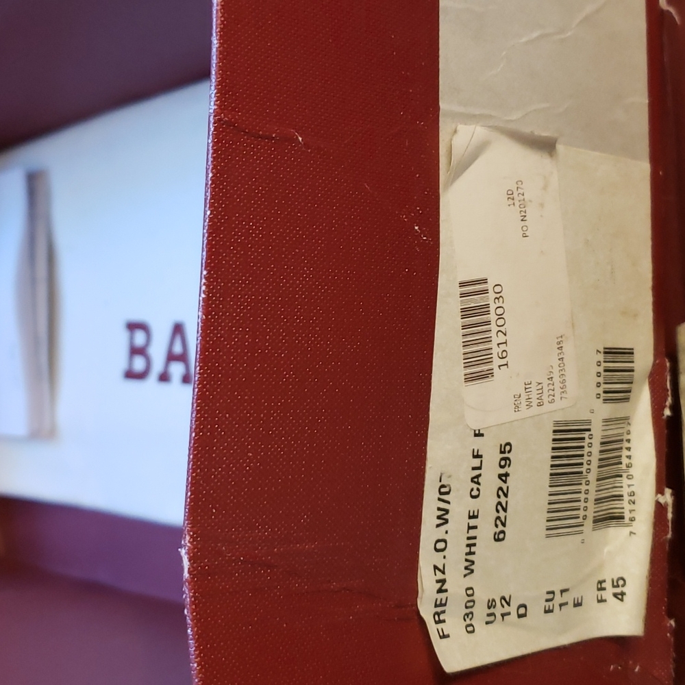 Bally Black and White Sneakers with Red and Gold Accents - Picture 6 of 6